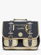 navy gold leopard