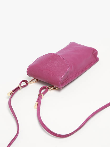 Leather Eva Art Déco Phone Bag Paul marius Violet la suite art deco EVAART other view 2
