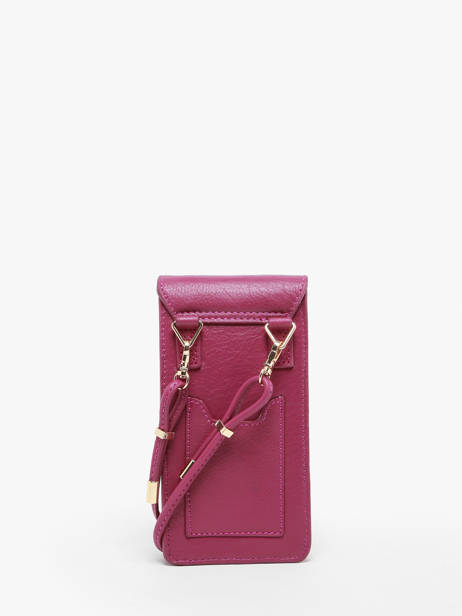 Leather Eva Art Déco Phone Bag Paul marius Violet la suite art deco EVAART other view 4
