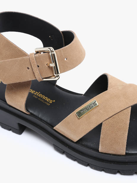 Sandals In Leather Les tropeziennes Beige women TIHASUED other view 1