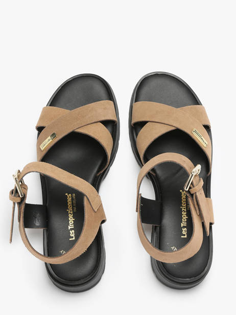 Sandals In Leather Les tropeziennes Beige women TIHASUED other view 4