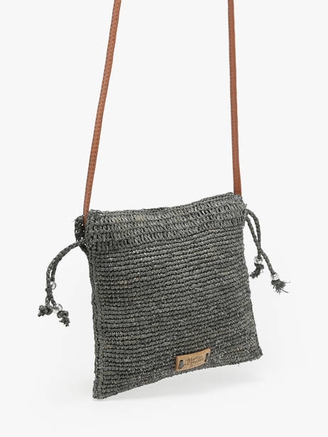 Sac Bandoulière L'atelier Du Crochet Raphia Le voyage en panier Gris l'atelier du crochet AM773 vue secondaire 2