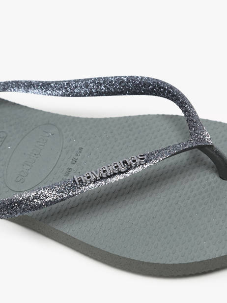 Slim Glitter Ii Flip Flops Havaianas Gray women 4146975F other view 1