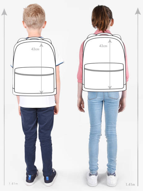 Sac à Dos Class Room 2 Compartiments Kipling Bleu back to school KI7090 vue secondaire 1