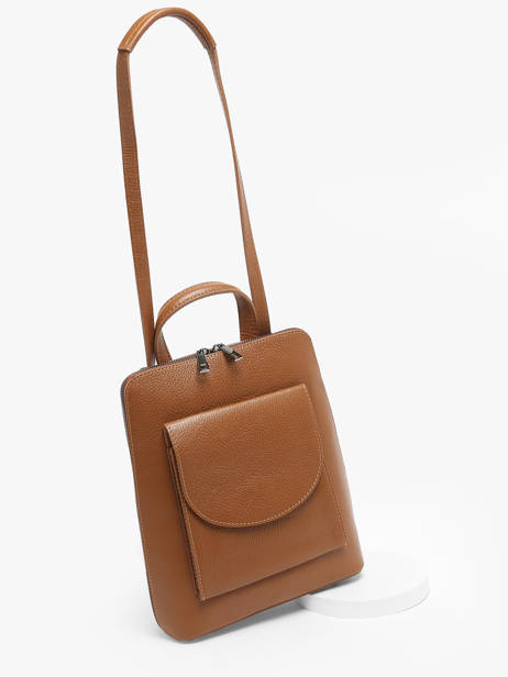 Sac à Dos Et épaule Cuir Milano Marron caviar CA240615 vue secondaire 2