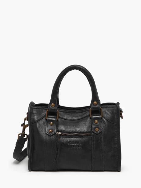 Shoulder Bag Cow Leather Basilic pepper Black cow BCOW72