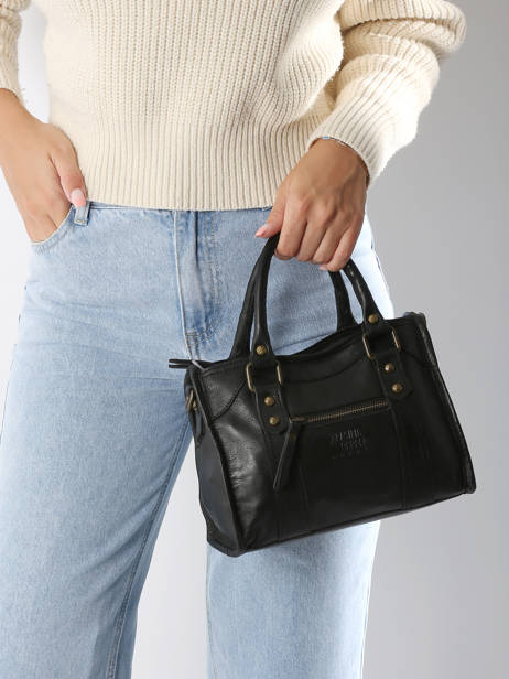 Shoulder Bag Cow Leather Basilic pepper Black cow BCOW72 other view 1