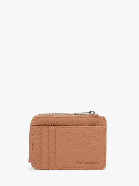 Leather Coin Purse With Card Slots Nathan baume Brown original n 217N other view 2
