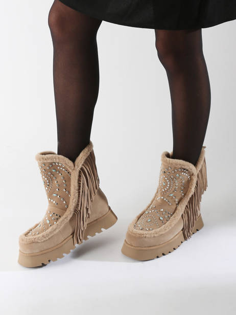Boots Crosta En Cuir Alma en pena Beige women I241007 vue secondaire 1