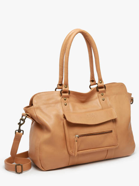 Shoulder Bag Cow Leather Basilic pepper Brown cow BCOW78 other view 2