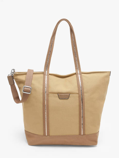 A4 Size Shoulder Bag Kaya Canvas Hexagona Beige kaya 5920056