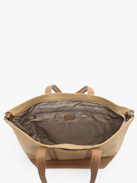 A4 Size Shoulder Bag Kaya Canvas Hexagona Beige kaya 5920056 other view 3