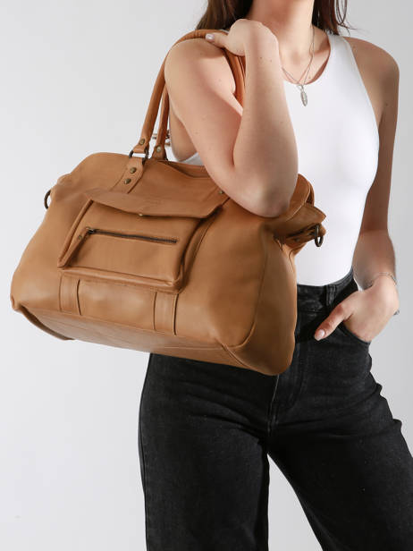 Shoulder Bag Cow Leather Basilic pepper Brown cow BCOW78 other view 1