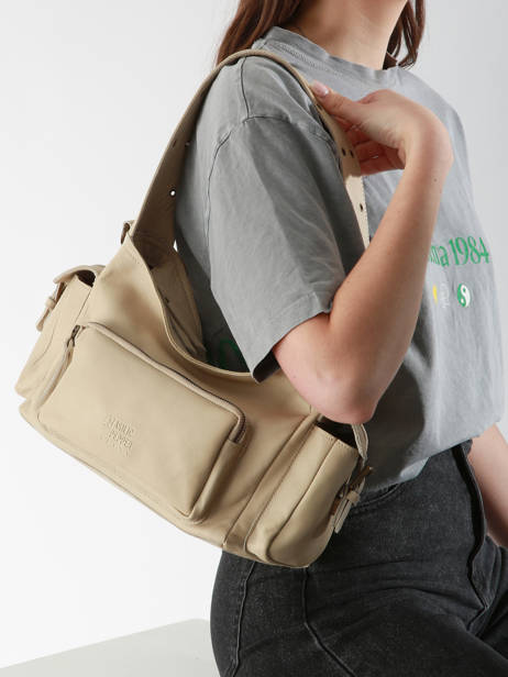 Shoulder Bag Cargo Leather Basilic pepper Beige cargo BCAR05 other view 1