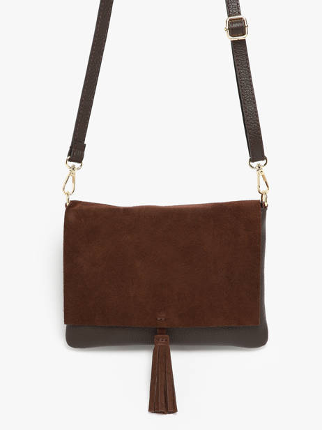 Shoulder Bag Velvet Caviar Leather Milano Brown velvet caviar VC24114 other view 2