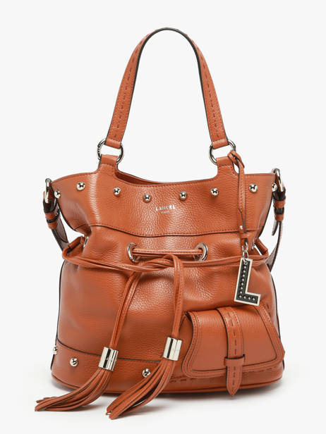 Sac Porté Main Premier Flirt Cuir Lancel Marron premier flirt A13381
