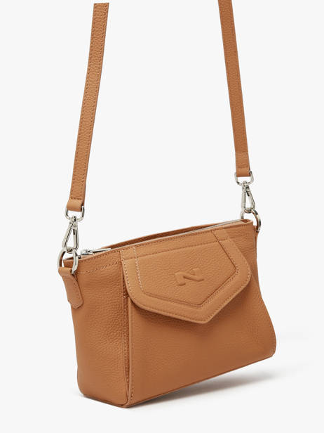 Sac Bandoulière Candy Cuir Nathan baume Marron candy 7 vue secondaire 2