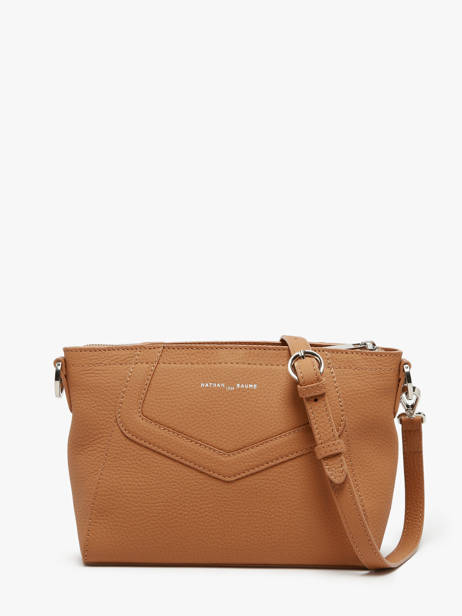 Sac Bandoulière Candy Cuir Nathan baume Marron candy 7 vue secondaire 4