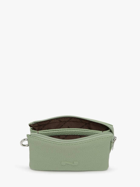 2-compartment  Coin Purse Leather Nathan baume Green original n 302N other view 1