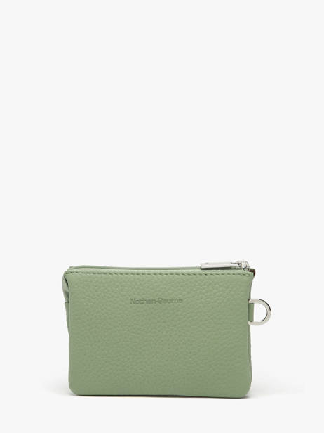 2-compartment  Coin Purse Leather Nathan baume Green original n 302N other view 2