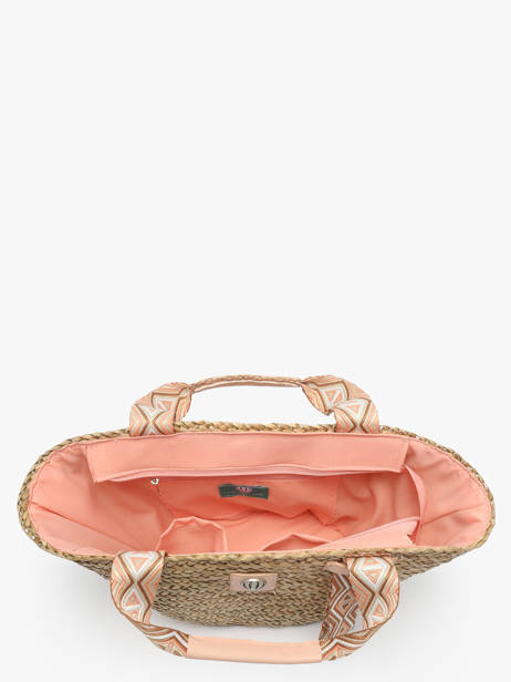 Cabas Estival Paille Le voyage en panier Orange estival PM848 vue secondaire 3