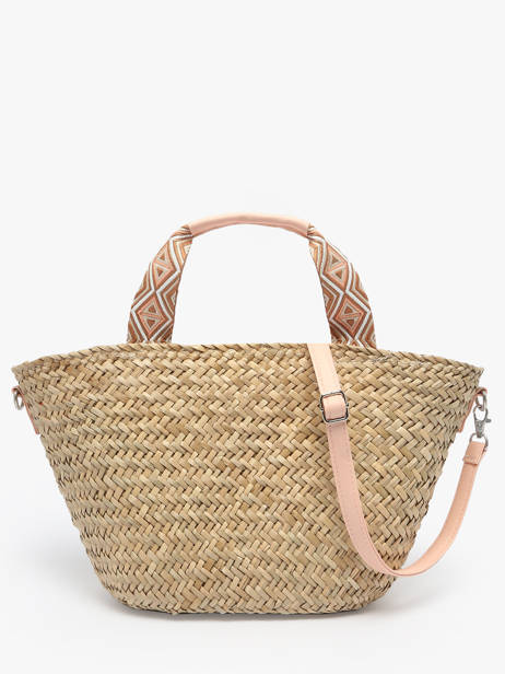 Cabas Estival Paille Le voyage en panier Orange estival PM848 vue secondaire 4