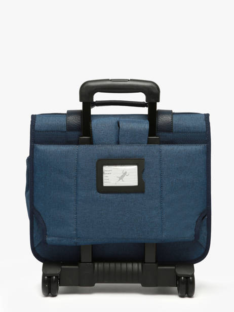 Cartable à Roulettes 2 Compartiments Cameleon Bleu vintage color CR38 vue secondaire 4
