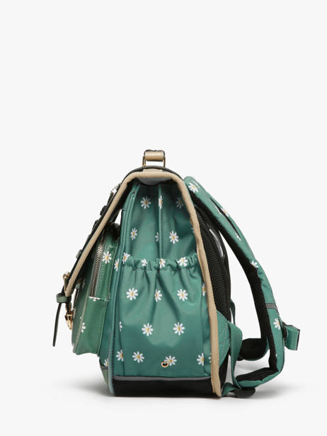 Cartable Enfant 2 Compartiments Cameleon Vert vintage fantasy CA38 vue secondaire 2