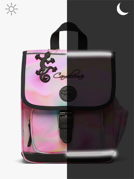 1 Compartment Backpack Cameleon Pink vintage fantasy SD30 other view 7
