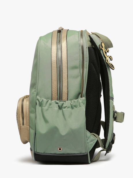 2-compartment Backpack Cameleon Green vintage fantasy SO40 other view 2