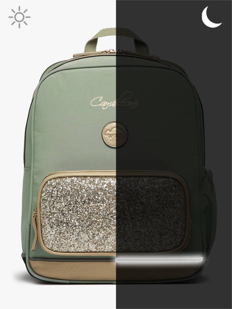 2-compartment Backpack Cameleon Green vintage fantasy SO40 other view 7