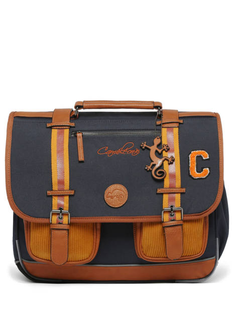 Cartable Enfant 3 Compartiments Cameleon Bleu vintage urban CA41 vue secondaire 7