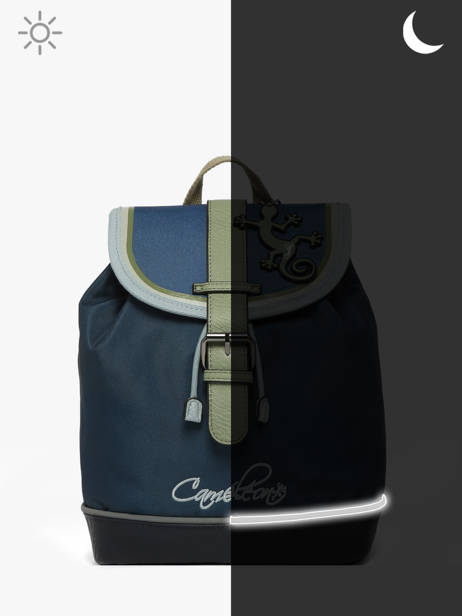 Sac à Dos 1 Compartiment Cameleon Bleu vintage urban SD25 vue secondaire 6