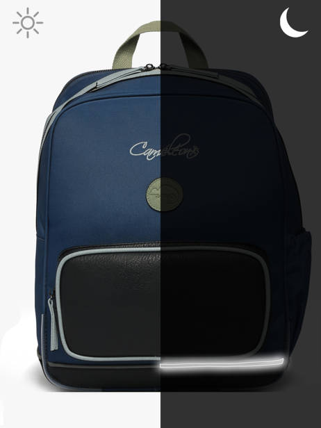 2-compartment Backpack Cameleon Green vintage urban SO40 other view 7