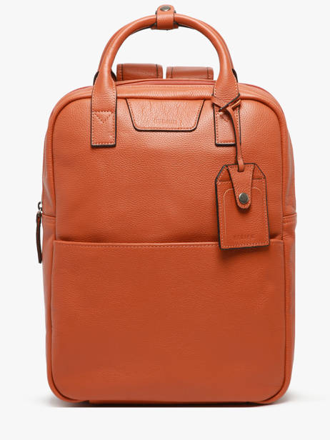 Sac à Dos Business Flandres 2 Compartiments Cuir Etrier Orange flandres EFLA8272