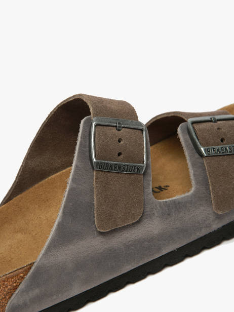 Mules Arizona Concrete Gray En Cuir Birkenstock Gris men 1029159 vue secondaire 2