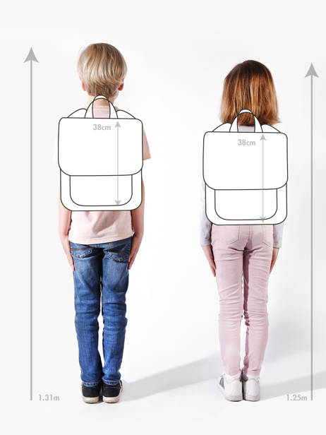 Backpack Hello hossy Multicolor cool kids O6 other view 1