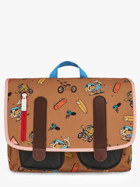 1 Compartment Satchel Hello hossy Brown cool kids 7