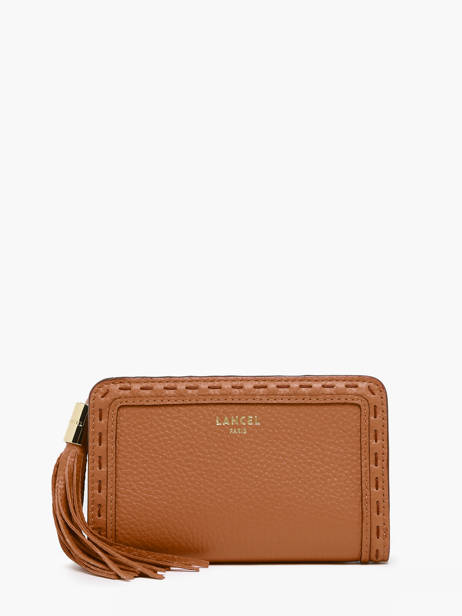 Portefeuille Compact Premier Flirt Cuir Lancel Marron premier flirt A11136
