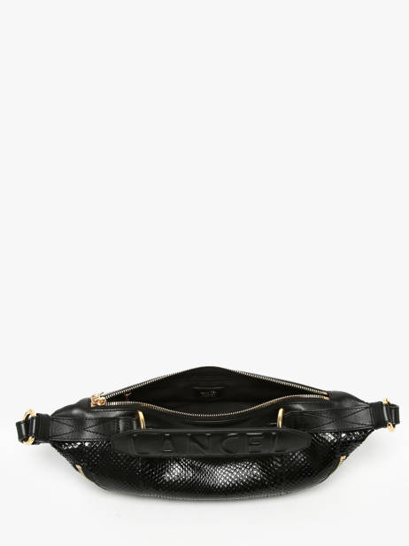 Sac Bandoulière Origami Python Cuir Lancel Noir origami A13260 vue secondaire 3