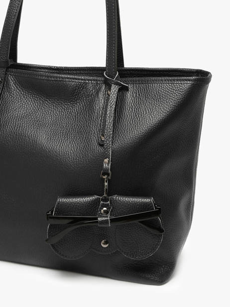 Étui Lunettes Caviar Cuir Milano Noir caviar CA25069 vue secondaire 2