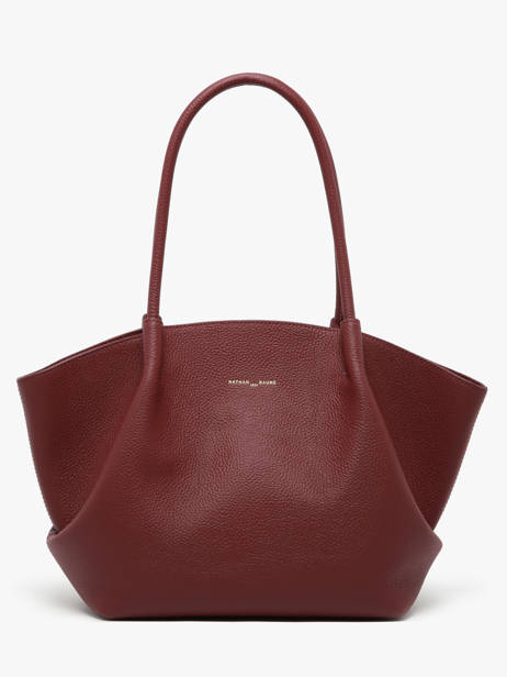 Sac Porté épaule Galatée Cuir Nathan baume Rouge nymphea 3 vue secondaire 5