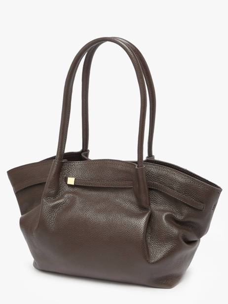 Sac Porté épaule Caviar Cuir Milano Marron caviar CA25062 vue secondaire 2