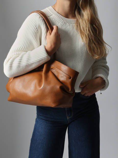 Sac Porté épaule Caviar Cuir Milano Marron caviar CA25062 vue secondaire 1