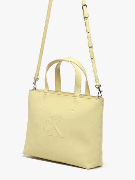 Sac Porté Main Sculpted Calvin klein jeans Jaune sculpted 4K3111G vue secondaire 1