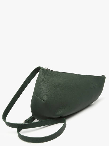 Leather Crossbody Bag Large City Perle Nathan baume Green n city 1 other view 2