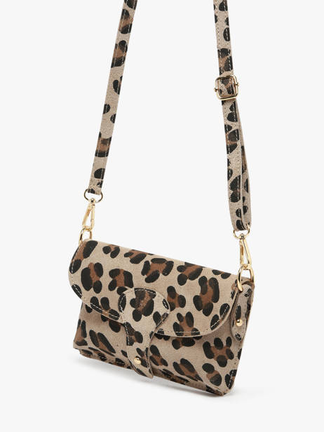 Sac Bandoulière Velvet Leopardo Milano Beige velvet leopardo VL260612 vue secondaire 2