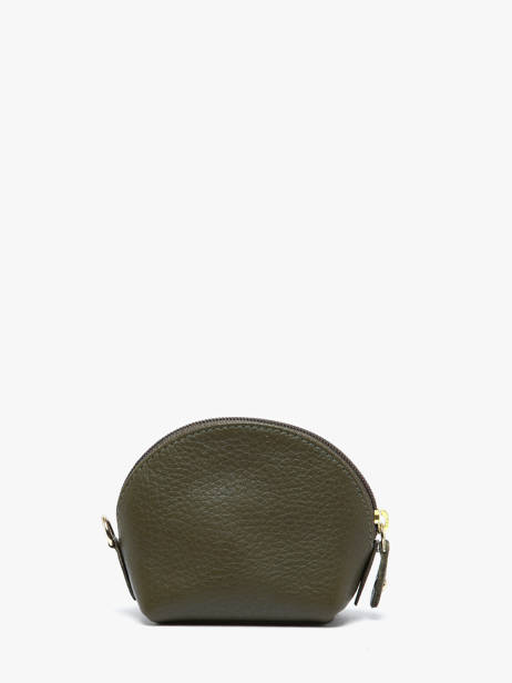 Porte-monnaie Caviar Cuir Crinkles Vert caviar 14026 vue secondaire 2