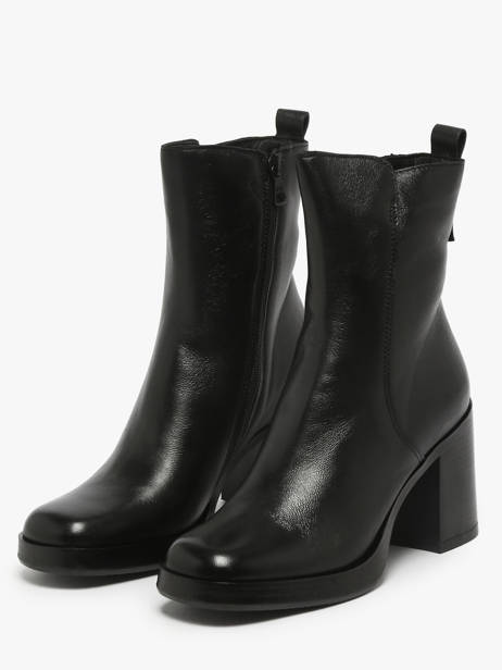Bottines à Talon En Cuir Mjus Noir women P96212 vue secondaire 2