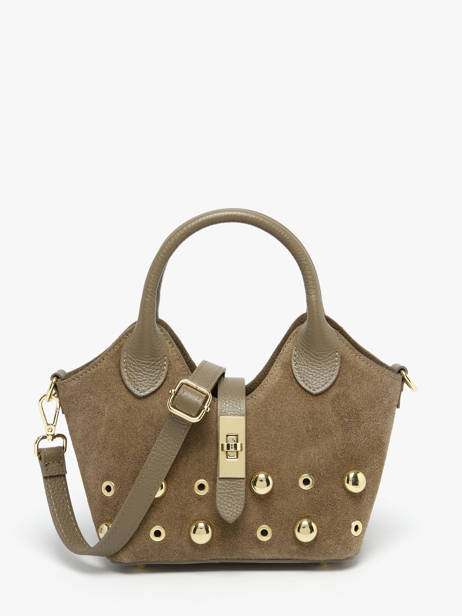 Sac Porté Main Velvet Studs Milano Marron velvet studs VS25091